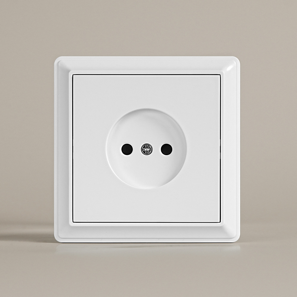 欧标欧式80型墙壁插座PC大面板俄插ce认证16A暗装插座110-250V