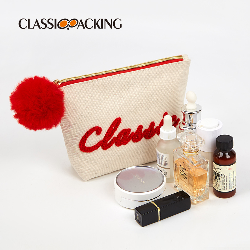 2024 nueva bolsa de lona impresa logotipo bordado de gran capacidad productos para el cuidado de la piel herramientas de belleza bolsa de almacenamiento portátil