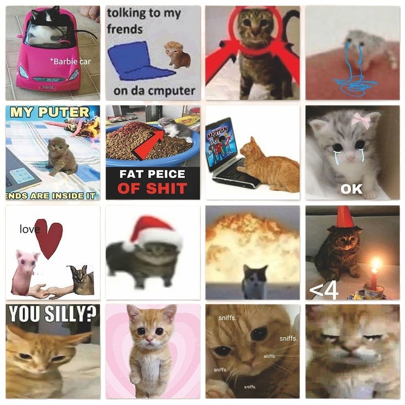 200 枚の柔らかくてかわいい、かわいい猫のインスタイルの見栄えの良いステッカー DIY 携帯電話ケース デスクトップ楽しい装飾|undefined