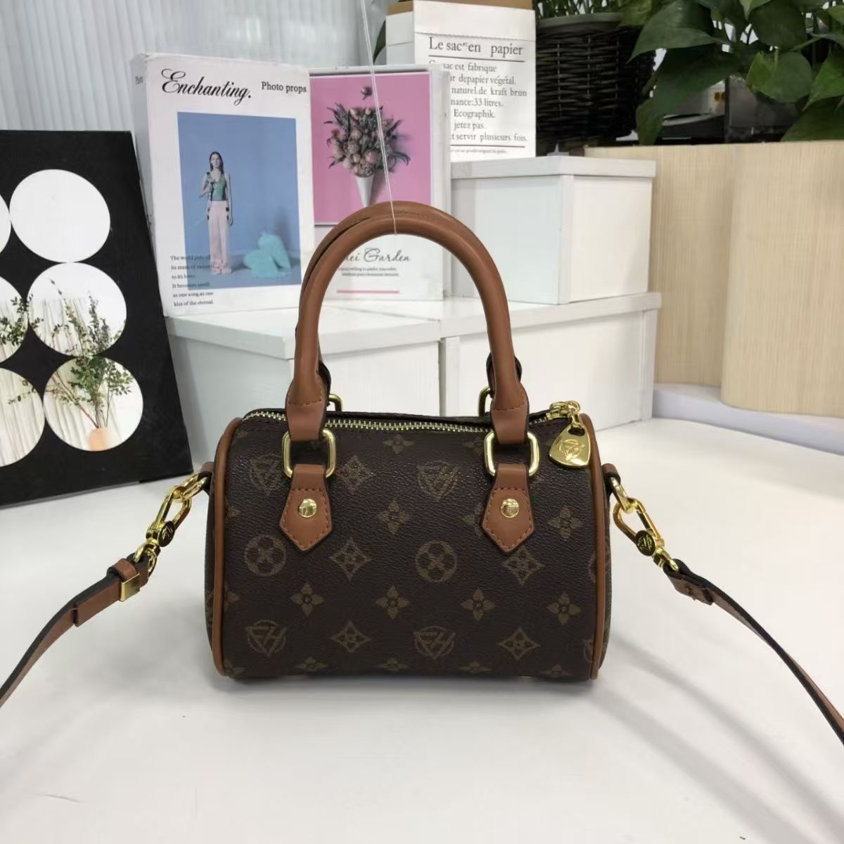 Elegante mini borsa a tracolla boston per donna stile internet_voghion.com