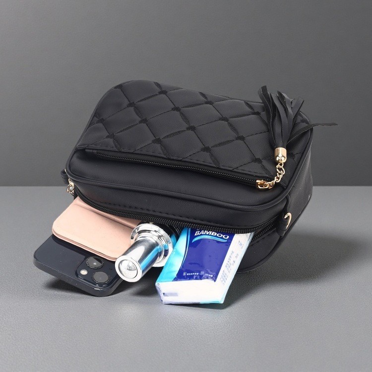 Damen Gesteppte Umhängetasche Mit Trendiger Kette Im Korean Style_voghion.com