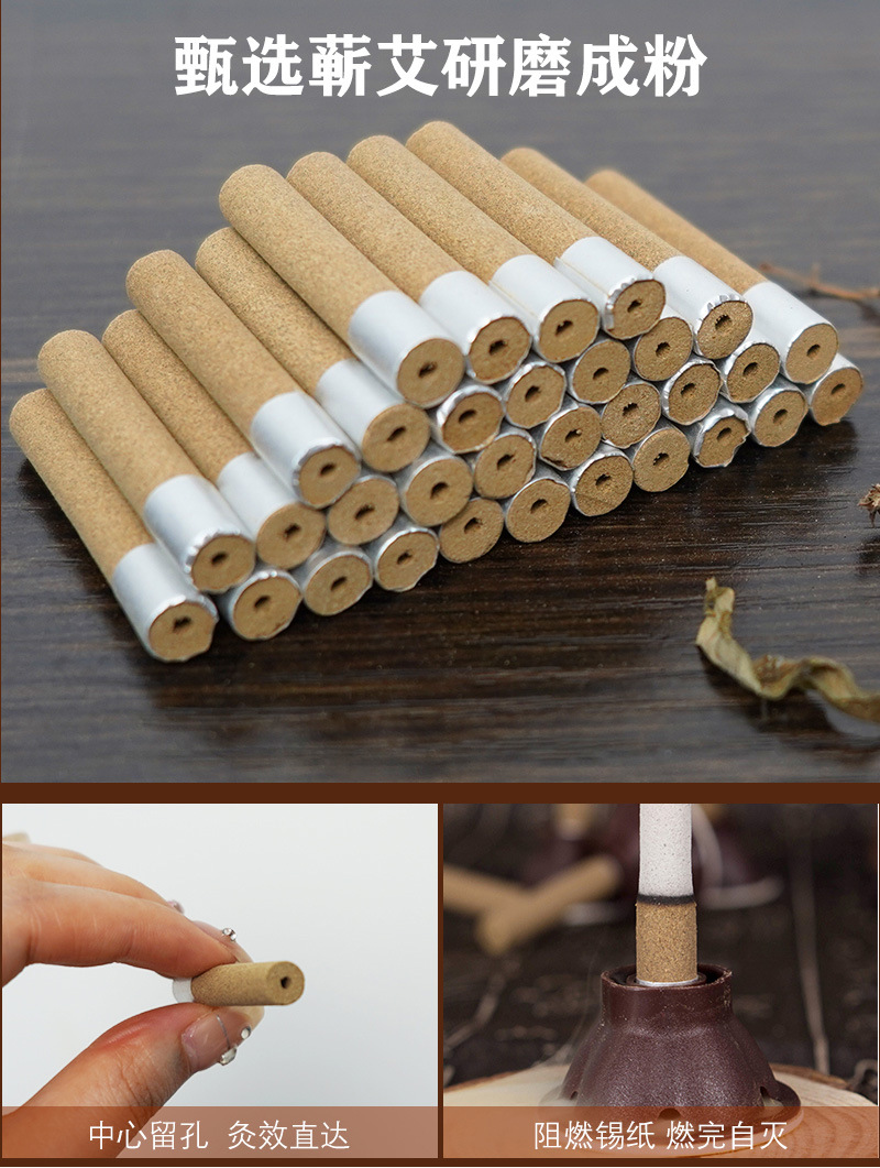 Qichun Mugwort Moxa Heat Patch Self Adhesive Warming Patch for Traditional Moxibustion Care 100 Patches Per Bag specifications