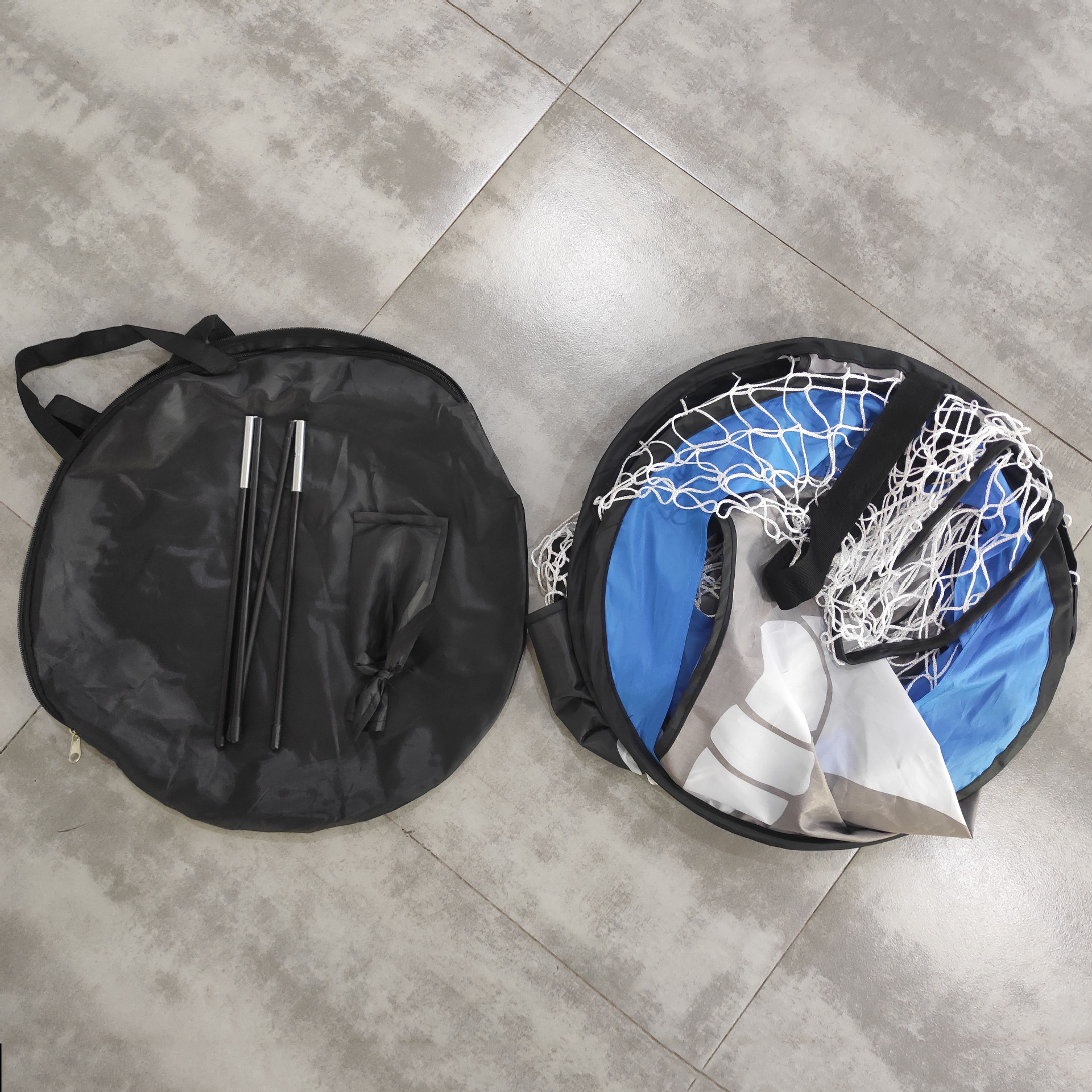 Transfronteriza en stock almacenamiento plegable portátil rápido abierto gran rejilla Puerta de fútbol juguetes deportivos para niños juegos entre padres e hijos