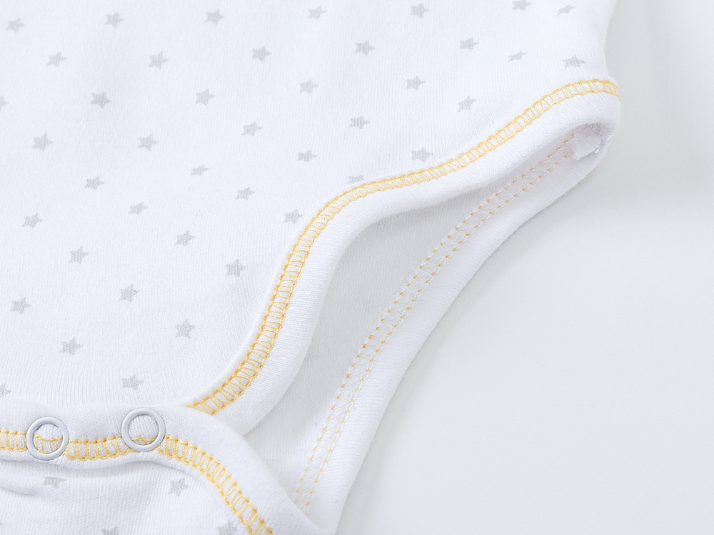 Stripe, Heart Shape Pattern Summer Season Casual Stripe Heart Shape Cotton Baby Rompers