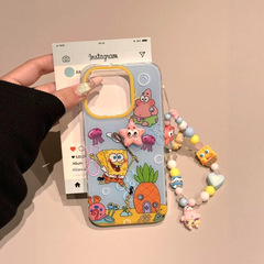 海绵宝宝派大星适用iPhone16promax苹果15手机壳14新款13女16链条