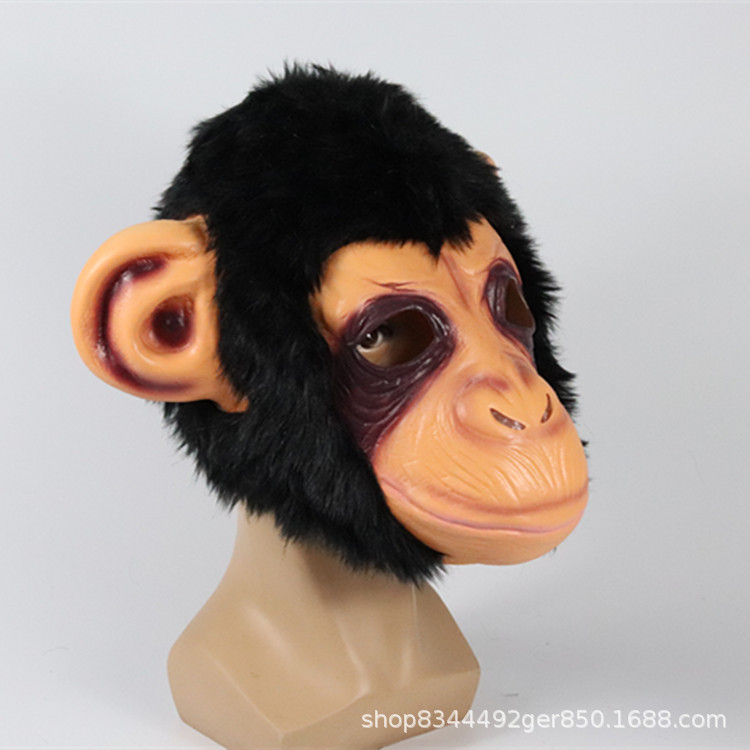 Pequeño gorila máscara mono sombrerería grandes orejas mono gorila divertido de Halloween lindo accesorios de rendimiento