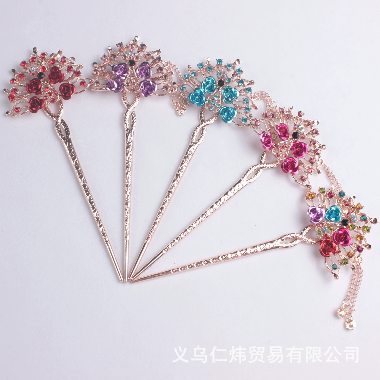 Классическая металлическая китайская заколка handmade, зажим для волос, украшение для волос с кисточками, простой и элегантный дизайн