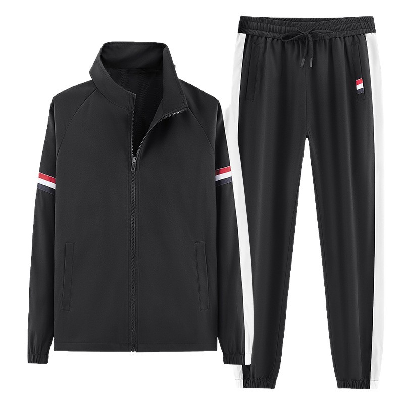 Trajes deportivos casuales transfronterizos para hombres primavera y otoño nuevos cardigans sueltos, chaqueta de moda para hombres, pantalones de dos piezas
