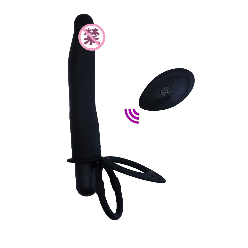 Dual-Ring Silicone Wearable Anal Plug with Remote-Controlled Vibrating Lock Ring — detail image 7
