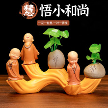 中式禅意小和尚摆件创意迷你小沙弥古风精品家居家饰酒柜玄关装饰