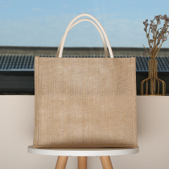 Customized linen bags, linen shopping tote bags, wholesale trendy DIY hand-painted linen bags, Muji-style bags