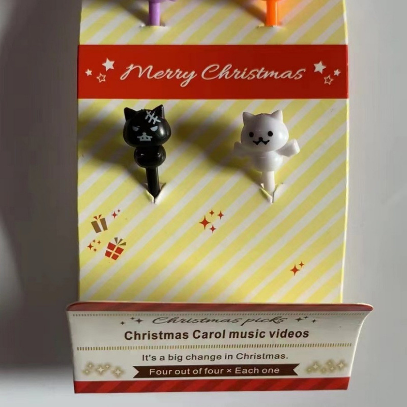 Japón hogar dibujos animados horquilla de fruta creativa para niños animales lindos horquilla de fruta de plástico set Bento stick