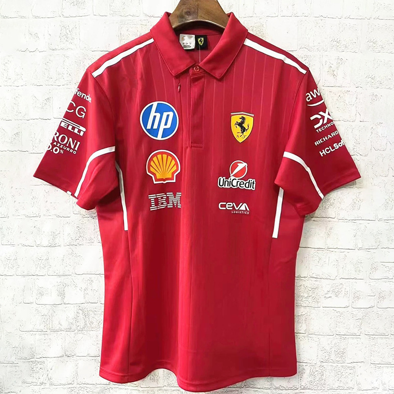 2025年新作 F1 レーシングスーツ フェラーリ メルセデスベンツ マクラーレン 半袖Tシャツ POLO 同チーム|undefined