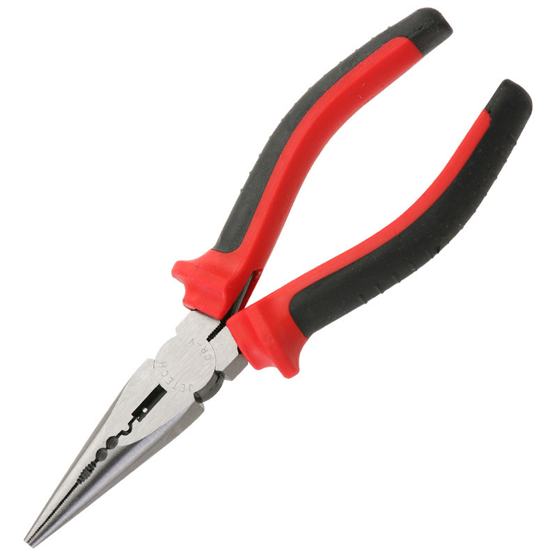 捷科RP-6日式尖嘴钳有牙尖咀钳钓鱼钳长嘴钳可剪钢丝铬钒钢6寸