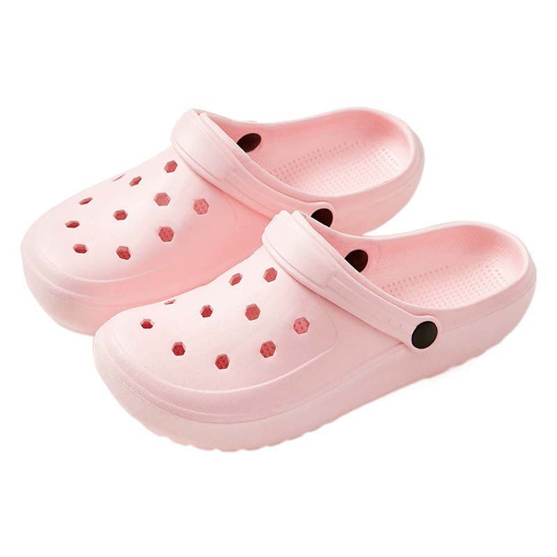 Обувь с отверстиями для девочек Летние популярные модные новые уличные туфли с мягкой подошвой, пляжные сандалии с закрытым носком, полутапочки для мужчин и женщин