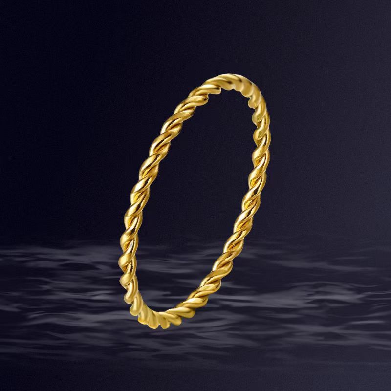 Rings Classification Wholesale Jewelry Elegant Geometric Titanium Steel Plating Rings