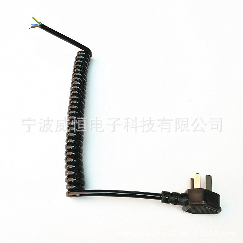 3*1.5平方PVC电源弹簧线 可定制旋螺电源线 多芯高弹性PU弹簧线弹