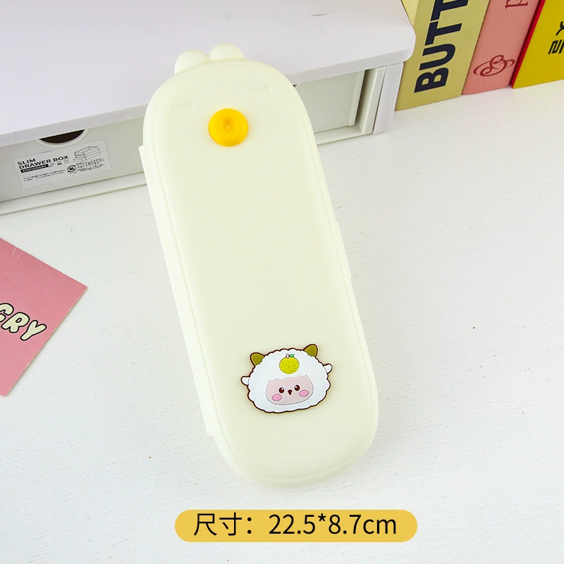 Cute pencil case for students, capacious eraser, storage system, octopus