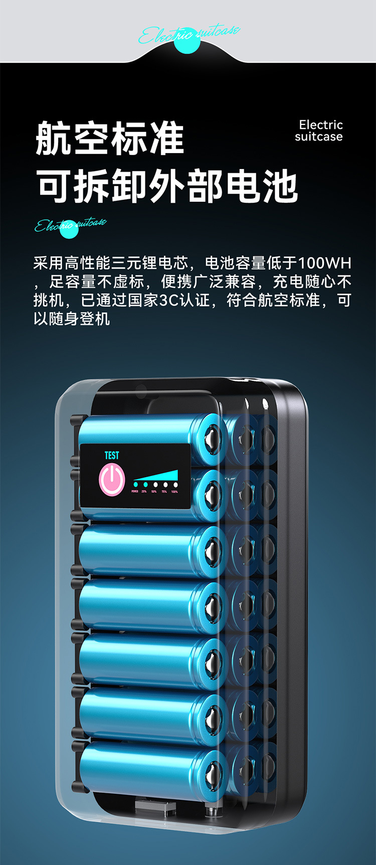 Small Electric Suitcase Can Be Used on High-Speed Rail, Boarding and Boarding on Airplanes. Electric Suitcase Is Compact, Portable and Foldable
