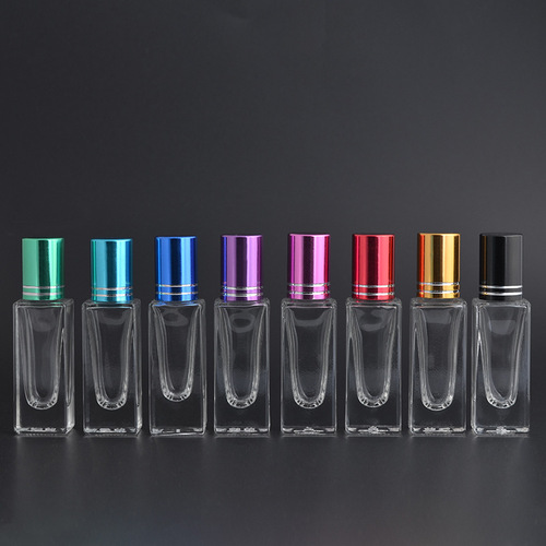 6ml rectangular roller ball essential oil bottle portable perfume rolling ball glass bottle cosmetics refill bottle empty bottle