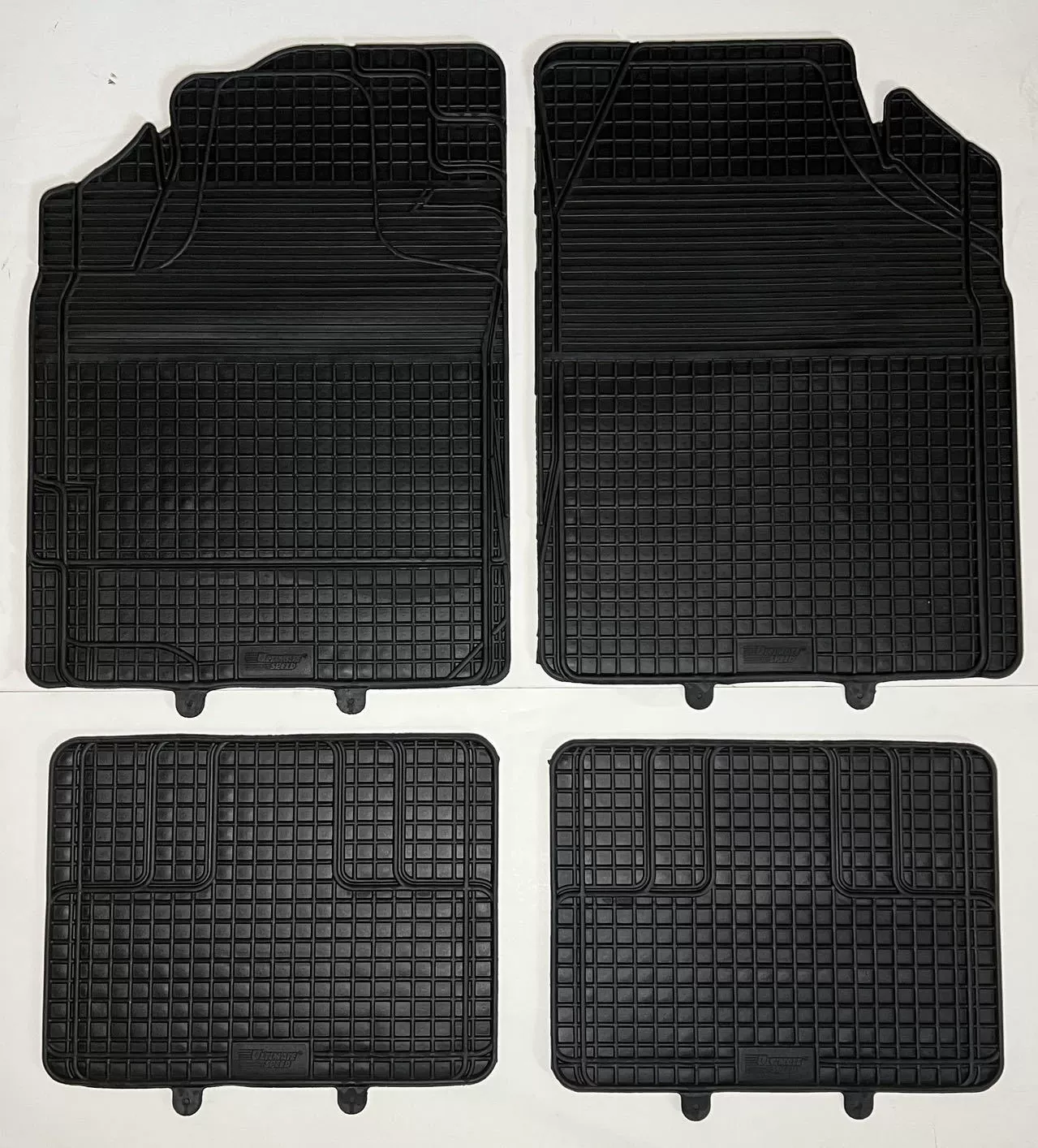 Автомобильные коврики из ПВХ/ТПР/ТПЭ, водонепроницаемые и нескользящие, прямые поставки с завода, для леворульных автомобилей, комплект из четырех частей с малым клетчатым узором, подходят для всех сезонов.