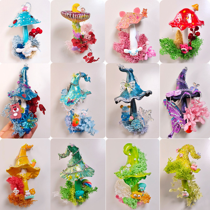 Yunnan Scenic Area Mushroom Resin Clay Handmade Magnetic Mushroom Decoration Tiktok Live Streaming Xiaohongshu Fridge Magnet Stall Display Yunnan Scenic Area Mushroom Resin Clay Handmade Magnetic Mushroom Decoration Tiktok Live Streaming Xiaohongshu Fridge Magnet Stall Display