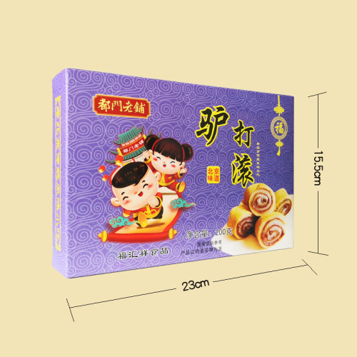 Old Beijing Specialty Lucky Dragon Roll 200g Boxed Traditional Snack Rice Flour Delicacy Street Vendor Wholesale Supply
