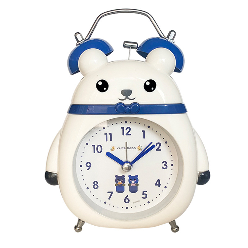 Directo de fábrica lindo animal pequeño Panda campana despertador estudiante niños mudo reloj creativo al por mayor tipo de reloj despertador