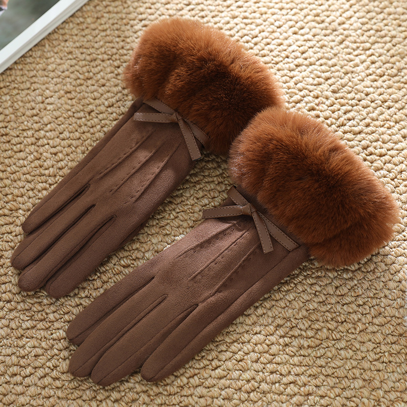 Guantes Térmicos de Felpa para Mujer de Poliéster Antideslizante, Pantalla táctil, Térmico para Ciclismo y Uso Exterior image 83