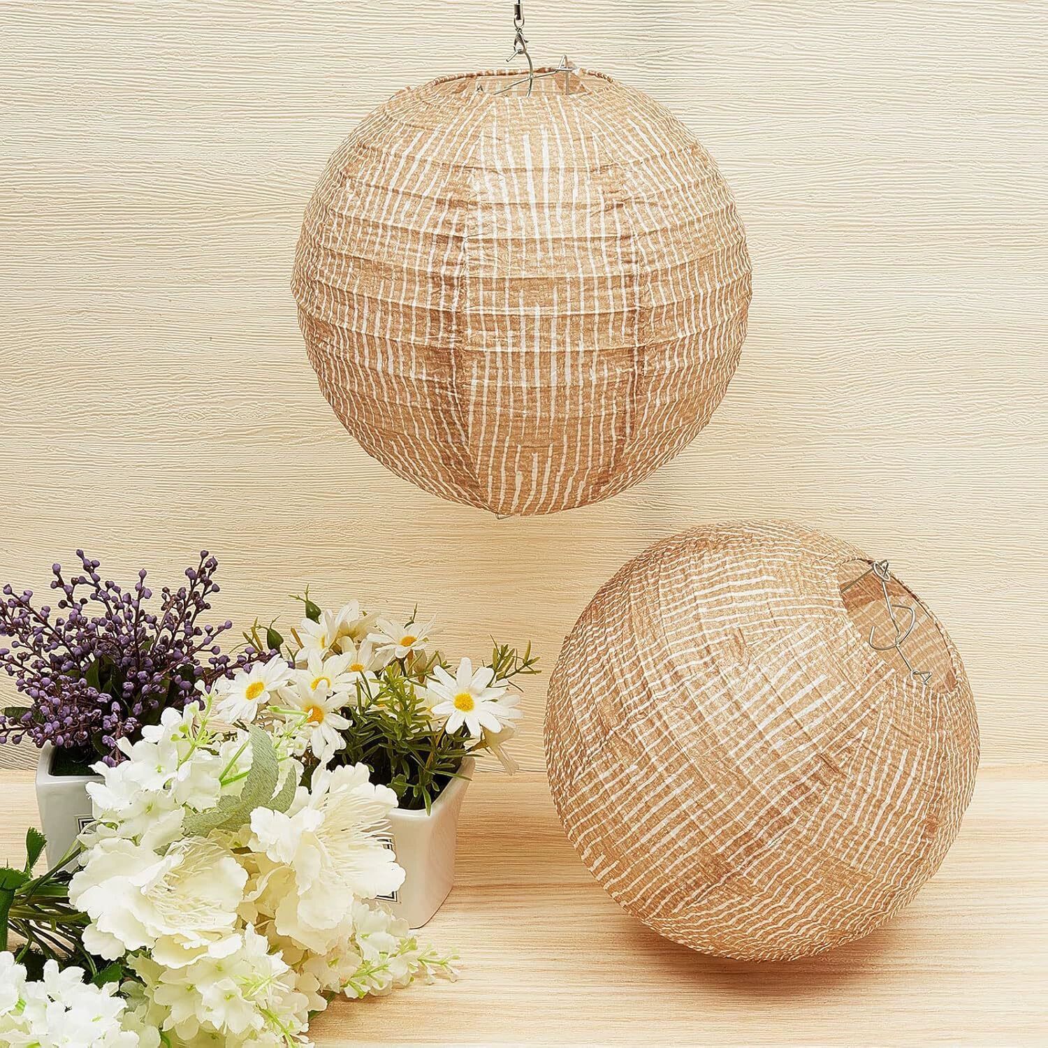Amazon Striped Linen Lantern School Party Children's Birthday Wedding Party Theme Family Decoration