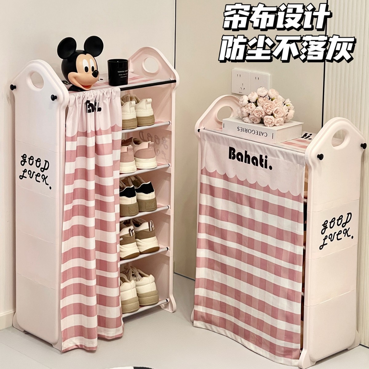 Zapatero simple puerta del hogar estante de zapatos de ahorro de espacio interior de varios pisos estante de almacenamiento de alquiler de dormitorio estante de zapatos