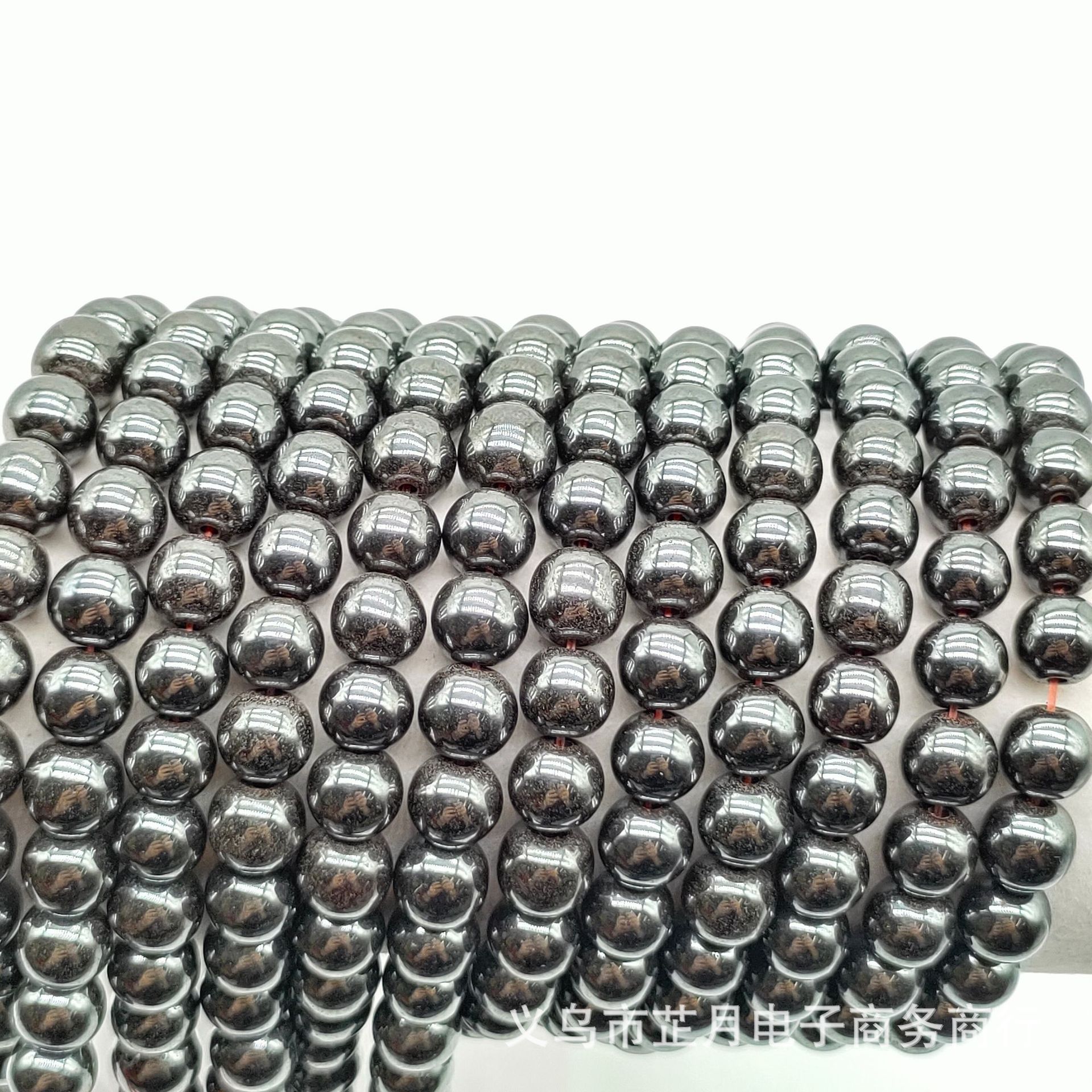 Zhiyue Black Hematite Stone Bead Accessories DIY Bracelet Pendant Iron Ore Magnetic Round Beads Hematite
