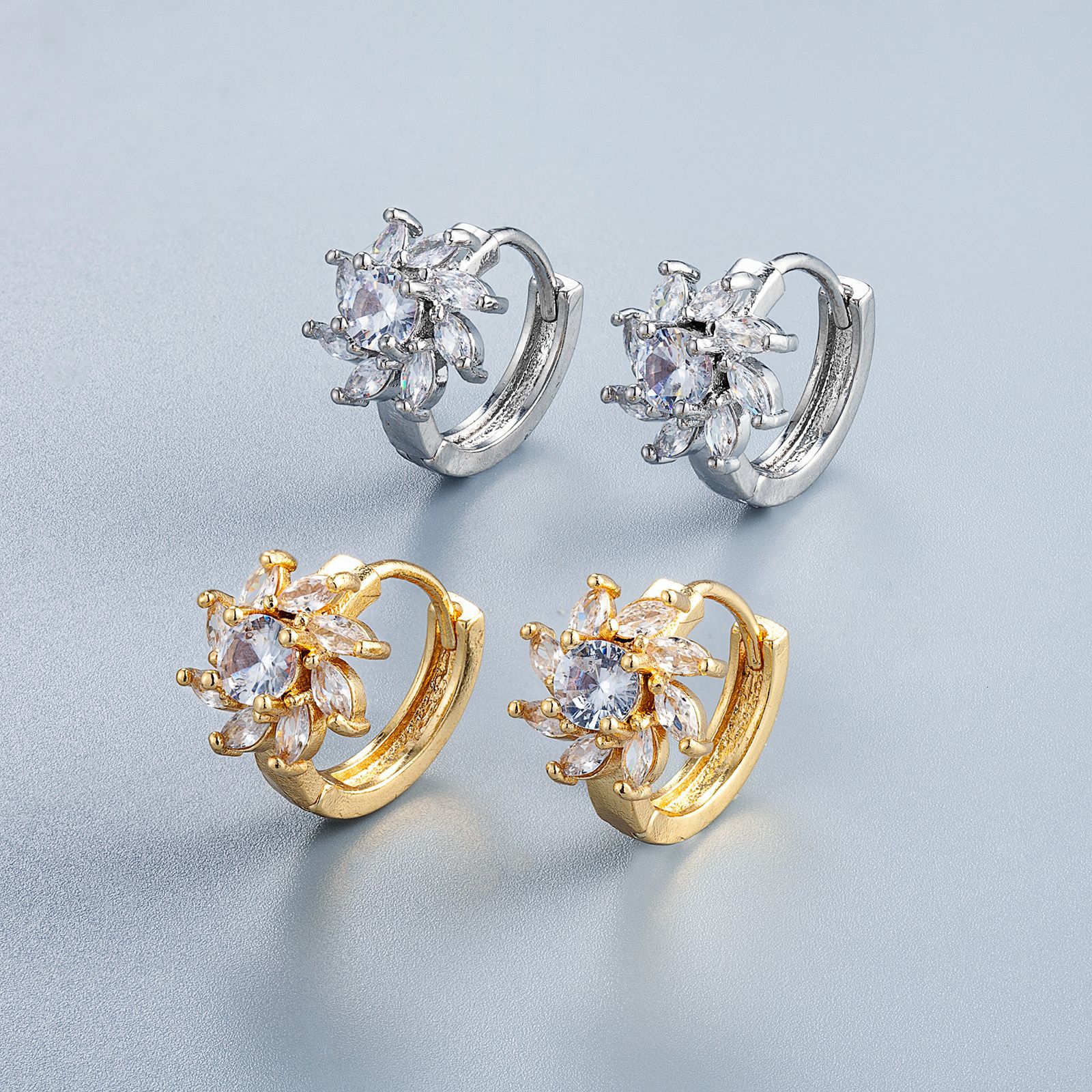 brand design earrings with zircon