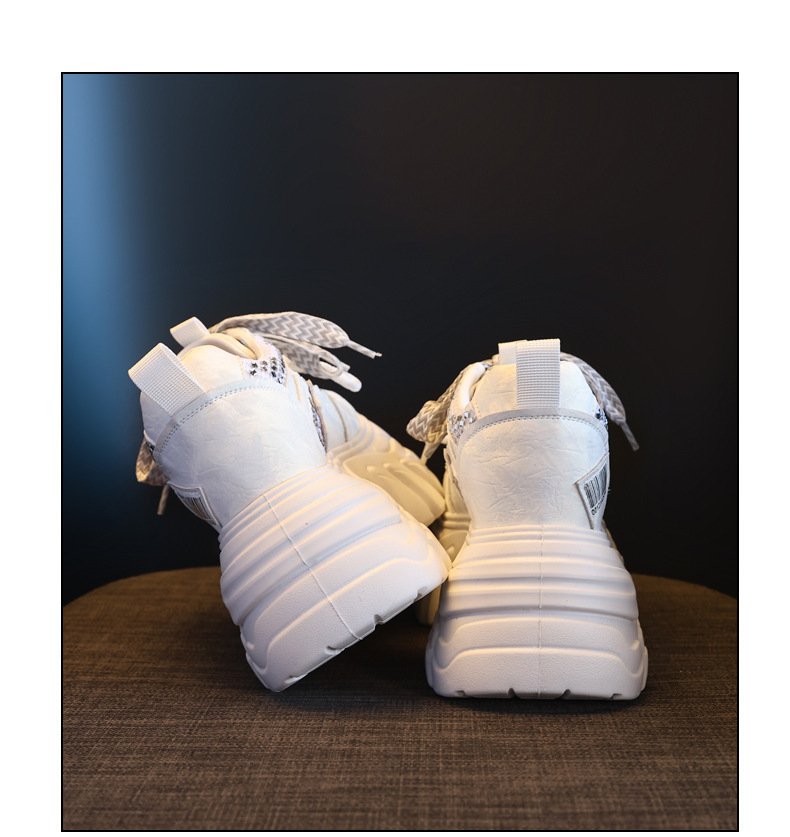Giày sneaker nữ đế dày tăng chiều cao phong cách thể thao mùa hè — màu hồng chi tiết 19