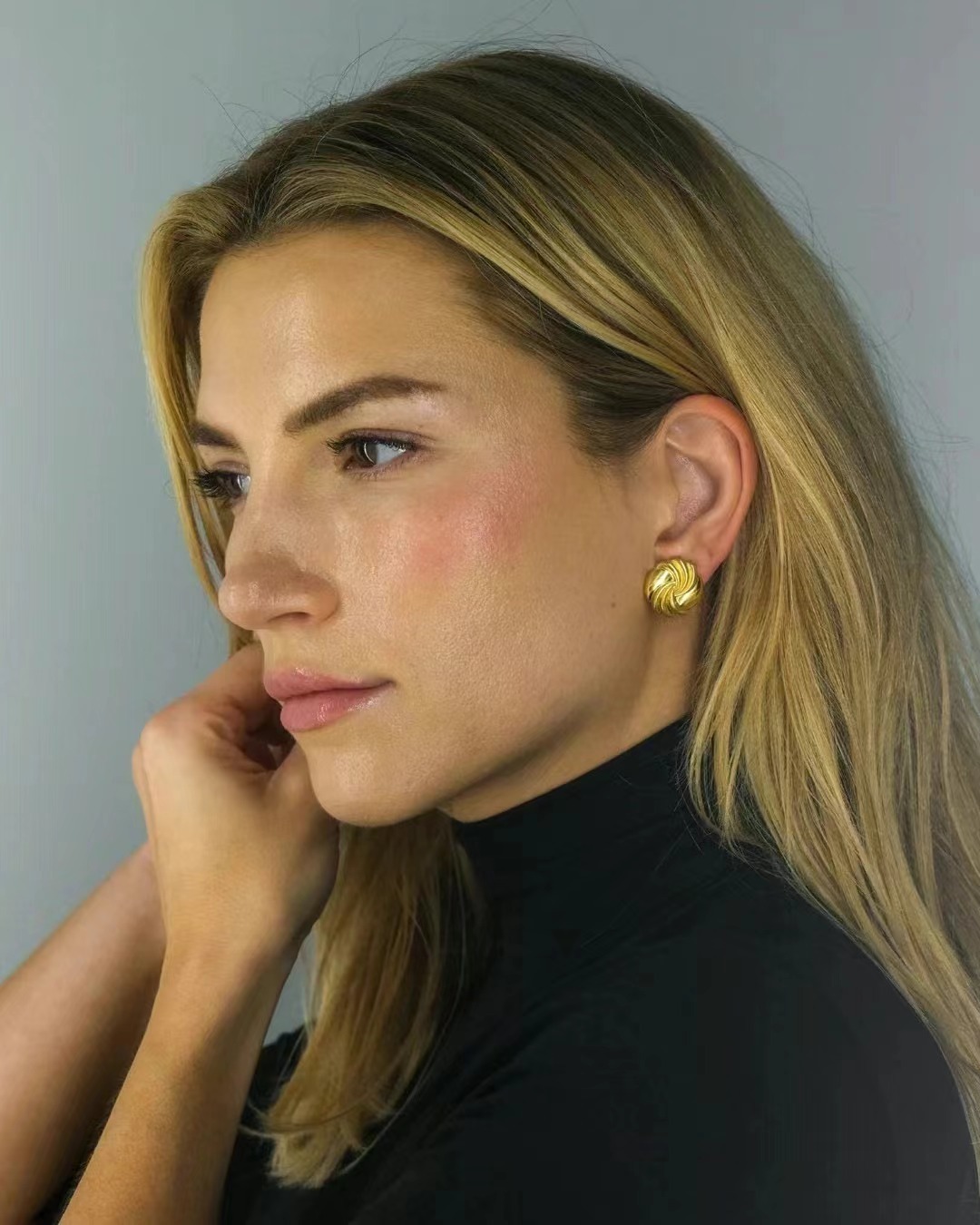 Women's Gender Plating Design 1 Piece Simple Style Geometric Plating Titanium Steel Ear Studs