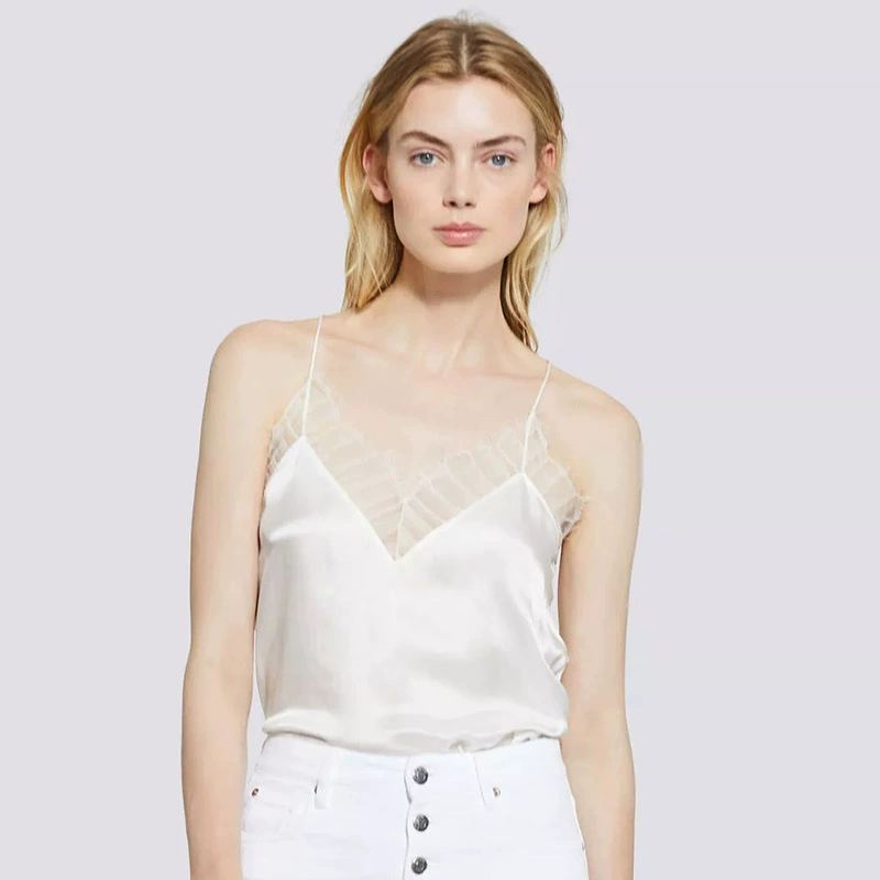 瑜悦 Silk lace sexy top with cups, french style, 0x