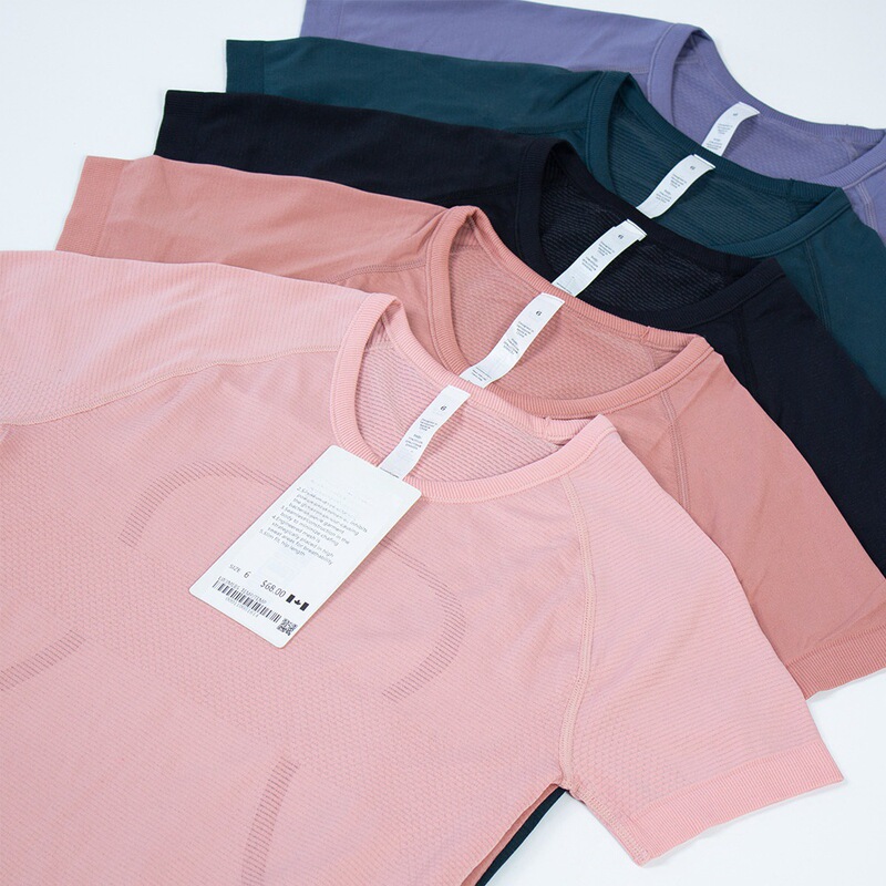 2.0 New Yoga T-shirt High Elastic Seamless Casual Tight Women's Sports Short Sleeve Spandex Tight Jogging Fitness T