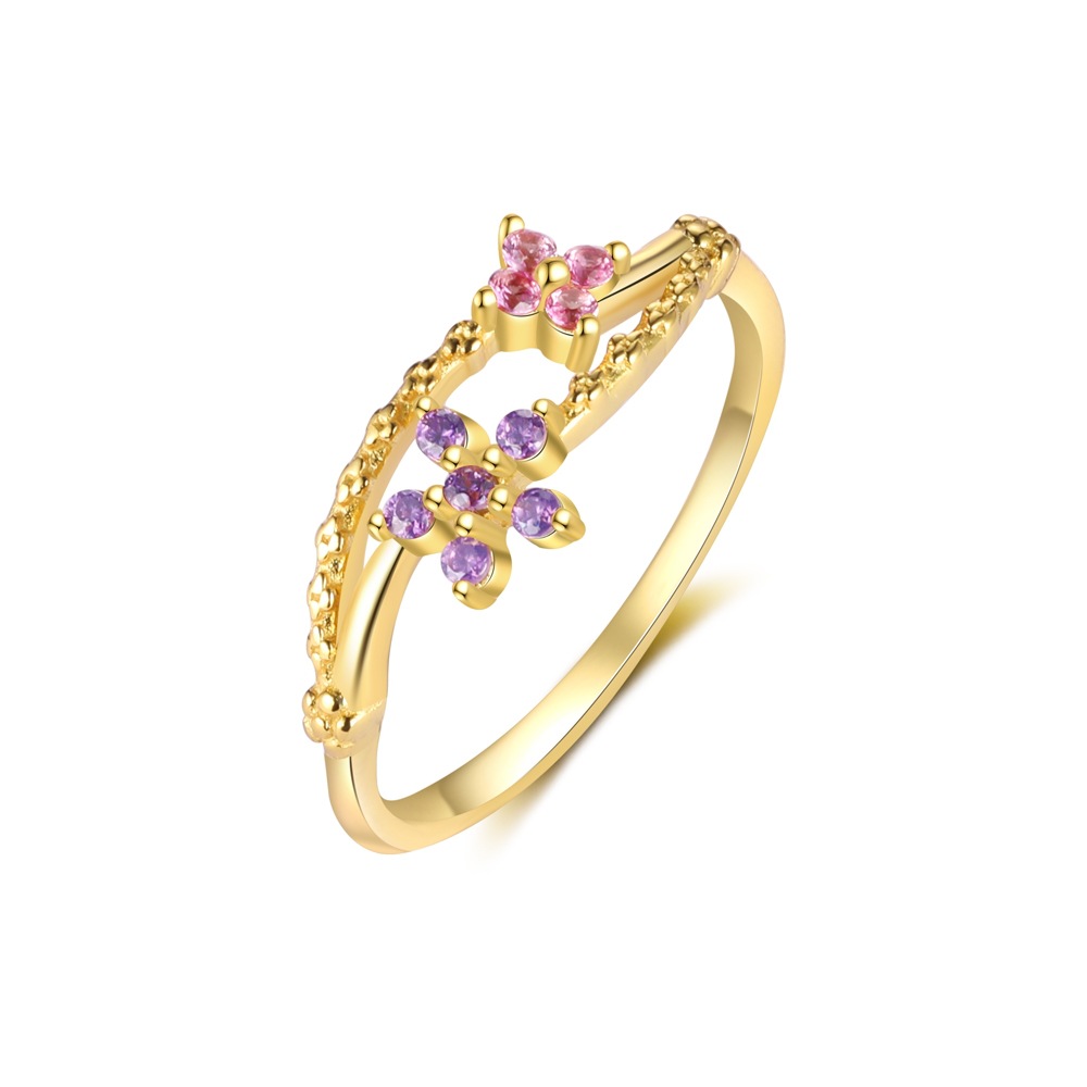 2g Weight Rings Classification 7, Adjustable Ring Size 1 Piece Quantity Date, Tea Party Occasion 925 Sterling Silver Material Colorful, Flower Pattern All Seasons Season Women's Gender Shiny Style 1 Piece 925 Sterling Silver Colorful Flower Rings 3