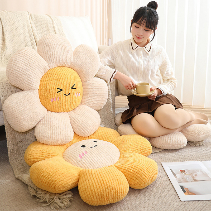 Inswind flor de sol almohada sofá sala de estar flor flotante ventana almohada petal respaldo moderno lujo almohada de cabecera