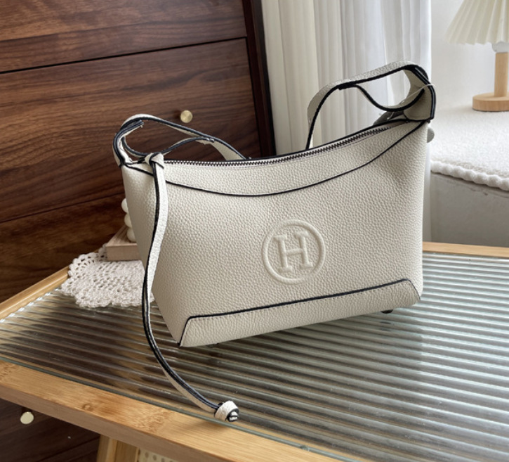 Genuine Leather Underarm Bag For Women 2026 New Arrival Niche Designer Trendy Versatile Crossbody Bag French Style Commuter Shoulder Bag - Thumbnail 5