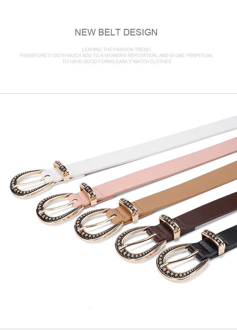 Women's Jeans Belt Personalized Alloy Buckle Versatile Style_voghion.com