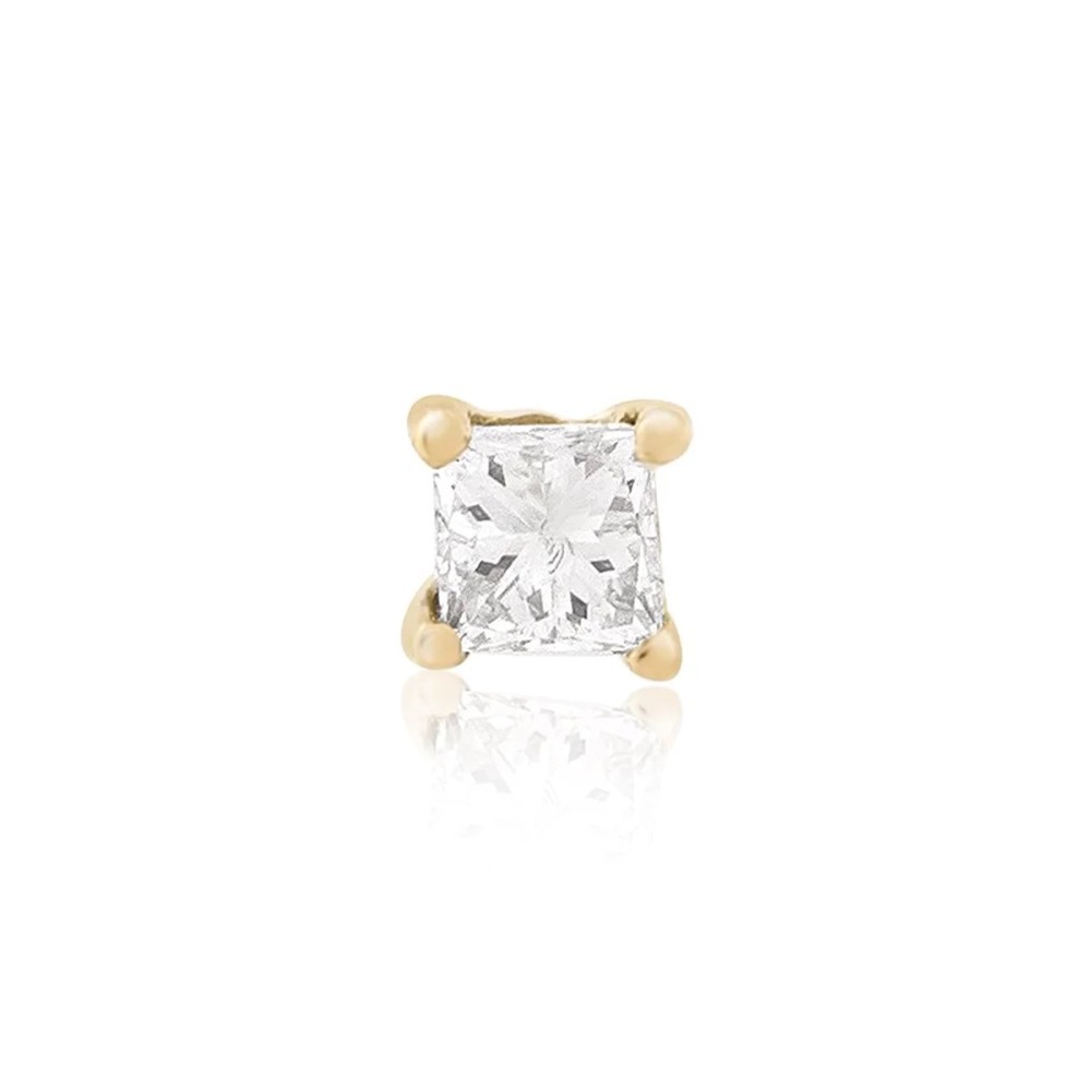 5g Weight 18K Real Gold Plated, Platinum Plated Plating Material Zircon Inlay Material Ear Cartilage Rings & Studs Piercing Type 1 Piece Quantity Daily, Shopping Occasion Copper Material Geometric Pattern Women's Gender Simple Style, Commute Style Inlay Craft 1 Piece Simple Style Commute Geometric Inlay Copper Zircon Ear Studs 8