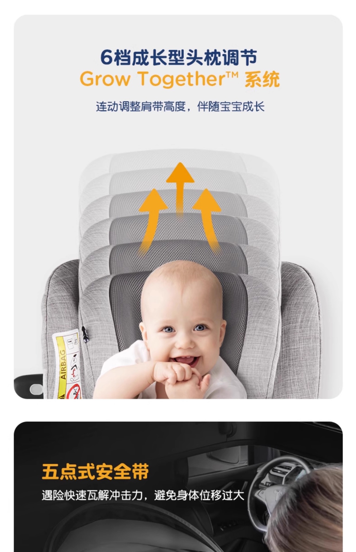 Joie Kids Safety Seat Adac Car Car for 0-4 Years Old 360 Rotating Gyro Warrior Pro