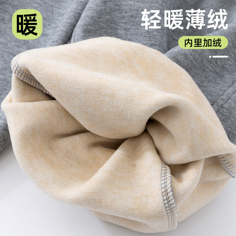 (2개) 여자 캐주얼 바지 가을과 겨울 따뜻한 바지 소년 원피스 벨벳 두꺼운 운동복 어린이 얇은 벨벳 스포츠 바지