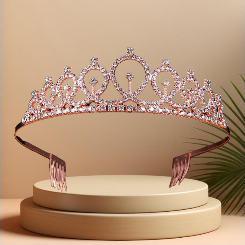 Fábrica directa transfronteriza corona de cabeza de cumpleaños torta de decoración ramo de flores decoración de novia corona de cabeza reina vestido de cumpleaños