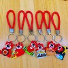 Cute woven three dimensional keychain, rainbow cartoon pendant from soft rubber, factory direct supply, in 3d format, Birthday gift