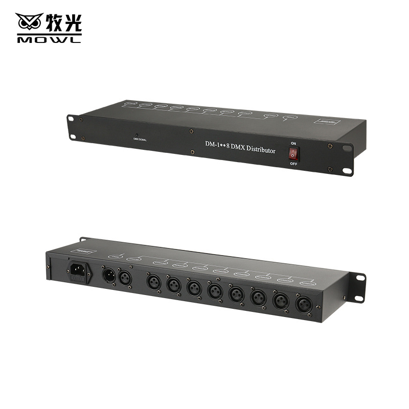 4-Way 8-Way etapa de la lámpara amplificador de señal óptica DMX512 amplificador de señal de cinco núcleos par fotoeléctrico distribuidor de luz