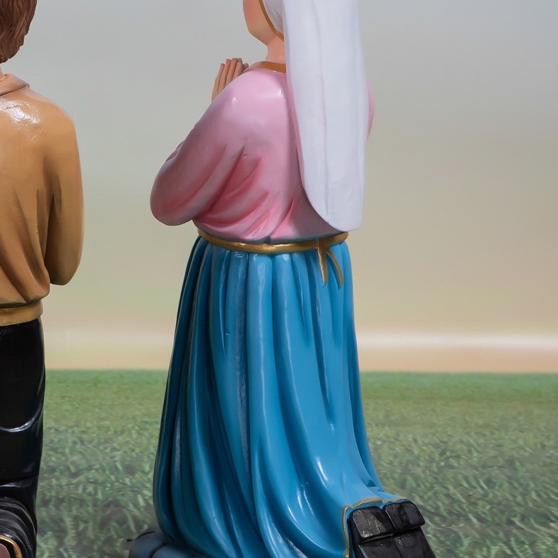 50cm Fátima tres pastores accesorios de la Virgen María estatuas de miradas de la iglesia de la casa decoración de la figura principal
