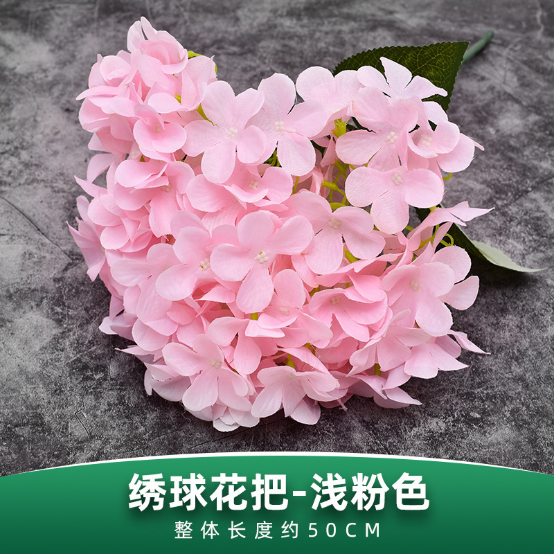 Flores falsas, flores falsas, hortensias, flores de seda, props de boda, flores al por mayor, bodas blancas, sensación alta, hortensias rosa