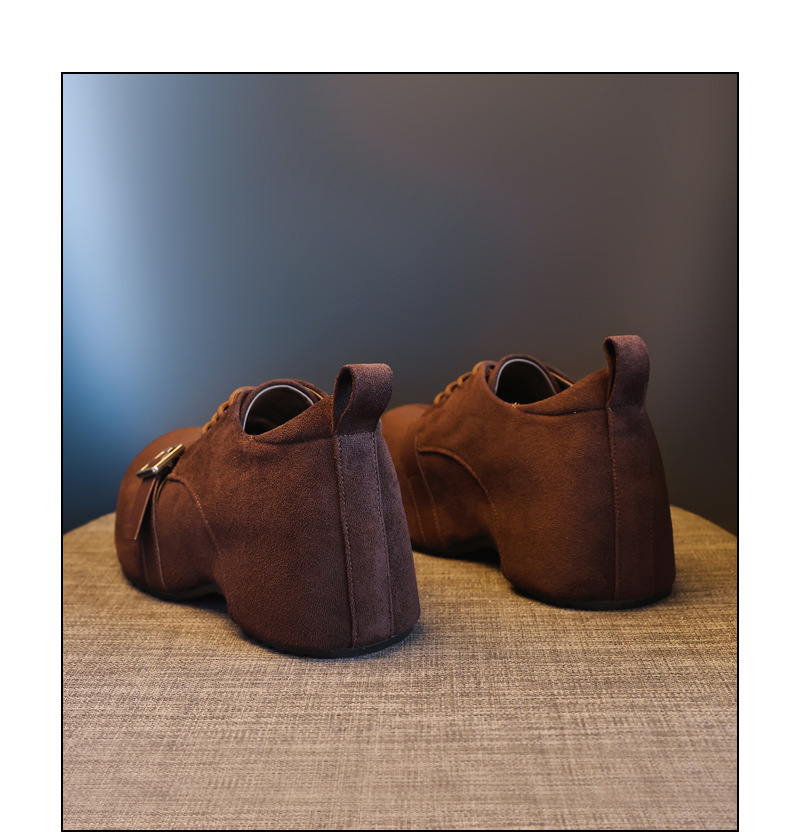 Giày lười nữ Birkenstock đế xuồng dày nâng chiều cao, đế mềm mùa thu — con lạc đà chi tiết 20